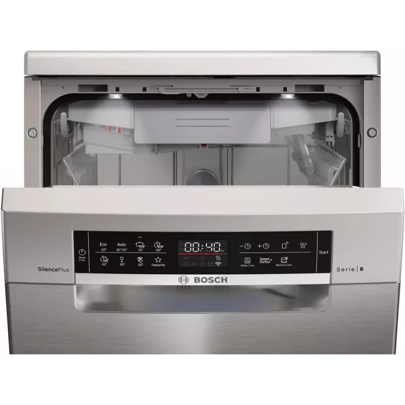 Freistehender Geschirrspüler Bosch Serie 6 SPS6EMI21E — Slimline 45 cm, 10 Maßgedecke, 8 Programme, Energieeffizienzklasse B