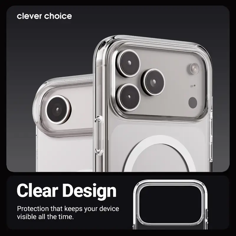 Crong Clear MAG Cover Case mit MagSafe für iPhone 17 Pro Transparent CRGCLRMIP1763PTRS