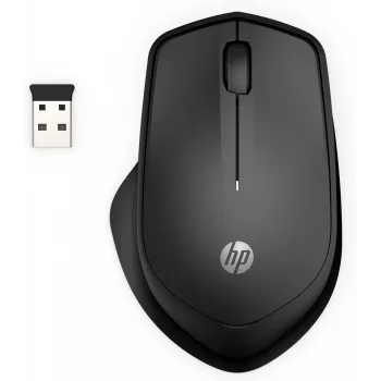 HP 280 Silent Wireless Maus, Rechtshändig, Optisch, RF Wireless, Schwarz