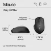 HP 280 Silent Wireless Maus, Rechtshändig, Optisch, RF Wireless, Schwarz