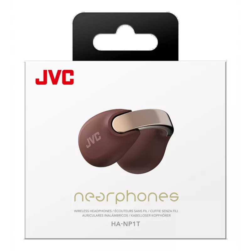 JVC HA-NP1T Headset True Wireless Stereo (TWS) Ohrclip-Anrufe/Musik USB Typ-C Bluetooth Braun, Silber