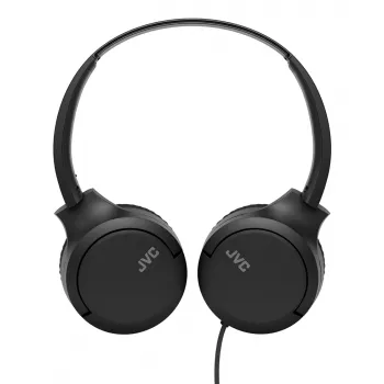Headset JVC HA-S33UC binaural kabelgebunden mit Kopfbügel, 2 Treiber 29,7 mm, 20–20000 Hz, 1,2 m Kabel, Inline-Mikrofon, schwarz