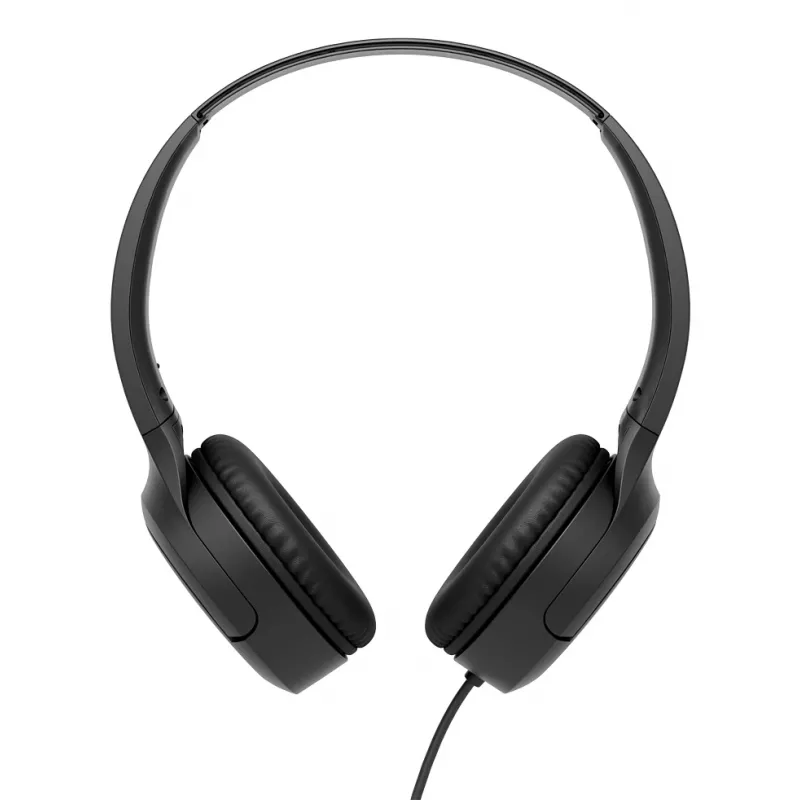 Headset JVC HA-S33UC binaural kabelgebunden mit Kopfbügel, 2 Treiber 29,7 mm, 20–20000 Hz, 1,2 m Kabel, Inline-Mikrofon, schwarz