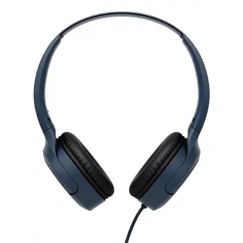 Kabelgebundenes binaurales Headset JVC HA-S33UCAU, Kopfbügel, USB-C, 2 Treiber 2,97 cm, 20–20000 Hz, Kabel 1,2 m, blau