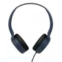 Kabelgebundenes binaurales Headset JVC HA-S33UCAU, Kopfbügel, USB-C, 2 Treiber 2,97 cm, 20–20000 Hz, Kabel 1,2 m, blau