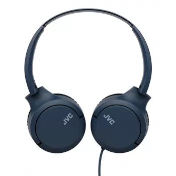 Kabelgebundenes binaurales Headset JVC HA-S33UCAU, Kopfbügel, USB-C, 2 Treiber 2,97 cm, 20–20000 Hz, Kabel 1,2 m, blau