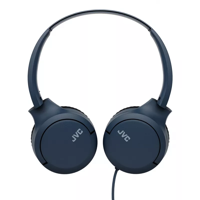 Kabelgebundenes binaurales Headset JVC HA-S33UCAU, Kopfbügel, USB-C, 2 Treiber 2,97 cm, 20–20000 Hz, Kabel 1,2 m, blau