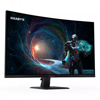 GIGABYTE GS32QCA 80 cm (31,5 Zoll) QHD Curved Gaming-Monitor – 2560 x 1440, 180 Hz, 1 ms, 250 cd/m², FreeSync, HDR-fähig, HDMI 2.0, DisplayPort 1.4