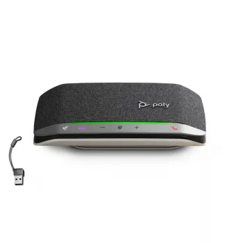 Speakerphone Poly HP Poly Sync 20 mit Bluetooth, USB-C/A-Adapter, Micro-USB, 20h Akku, schwarz
