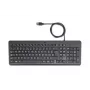 HP 150 kabelgebundene Tastatur, Full-Size (100 %), kabelgebunden, USB, mechanisch, QWERTY, Schwarz