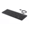 HP 150 kabelgebundene Tastatur, Full-Size (100 %), kabelgebunden, USB, mechanisch, QWERTY, Schwarz