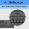 HP 150 kabelgebundene Tastatur, Full-Size (100 %), kabelgebunden, USB, mechanisch, QWERTY, Schwarz