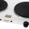 Elektrokochplatte Adler AD 6520, 2 Kochzonen, weiß