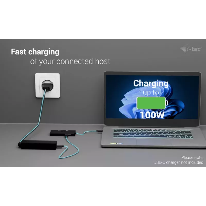 i-tec USB-C Triple 4K HDMI Videoadapter, Power Delivery 100W