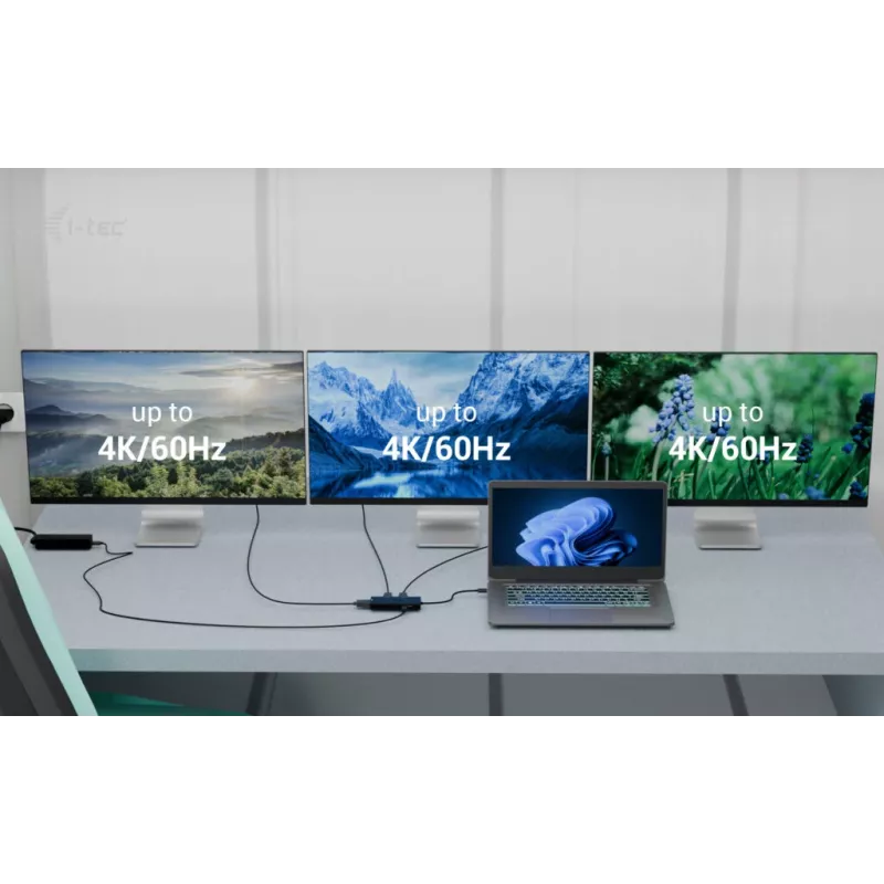 i-tec USB-C Triple 4K HDMI Videoadapter, Power Delivery 100W