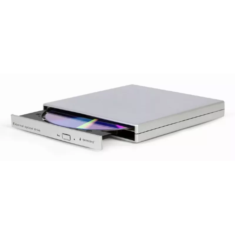 GEMBIRD Externes USB-DVD-Laufwerk, Silber
