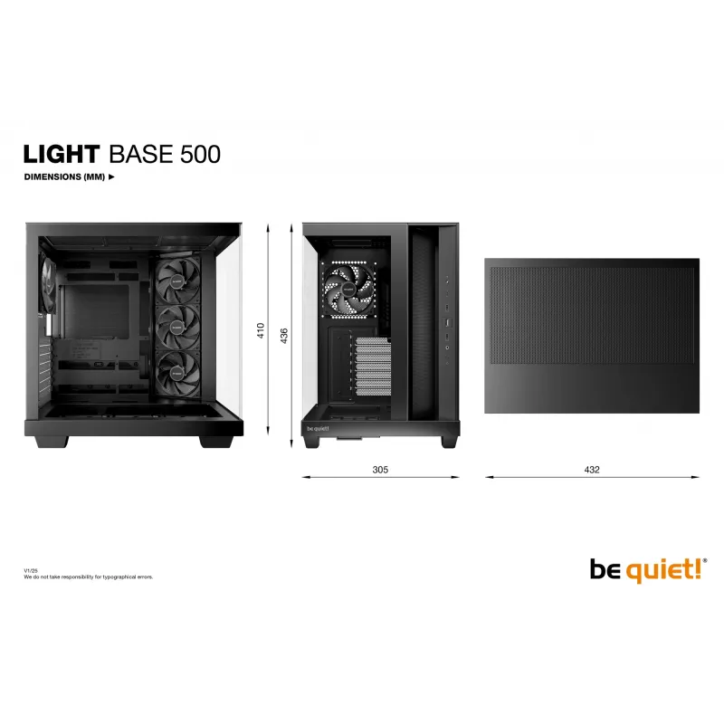 PC-Gehäuse be quiet! Light Base 500 Midi Tower Schwarz