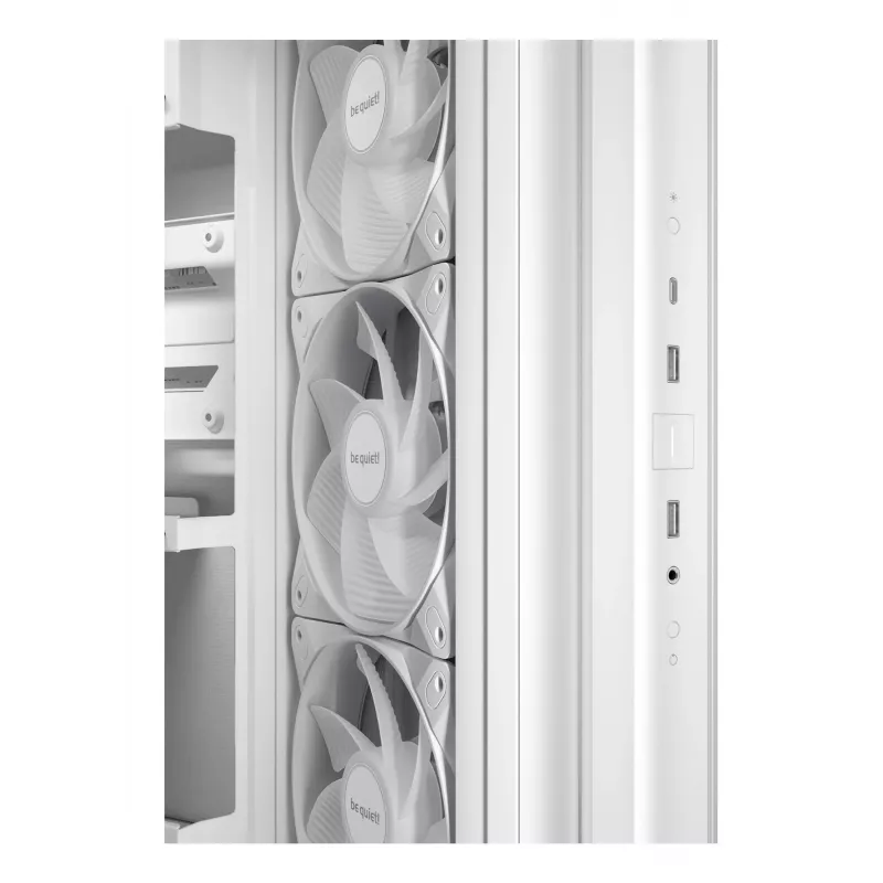 PC-Gehäuse be quiet Light Base 500 LX White Midi Tower ATX/PS2-Netzteilunterstützung 3x120 mm vorne 1x120 mm hinten unterstützt 2,5/3,5-Zoll-Laufwerke 305×436×432 mm