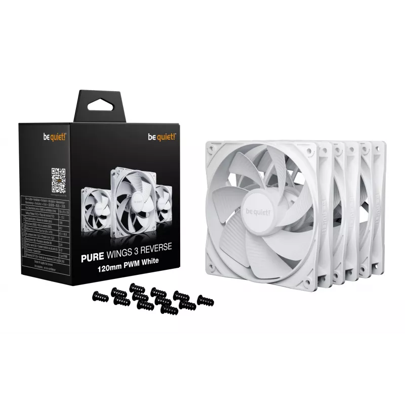 be quiet! Pure Wings 3 120mm | PWM Reverse Weiß 3er-Pack