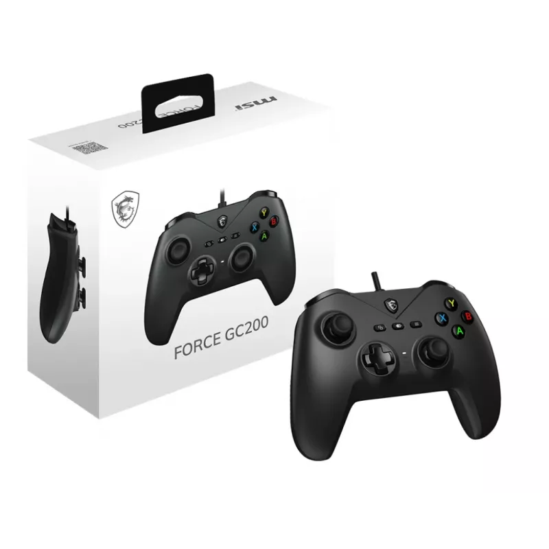 MSI FORCE GC200 Gaming-Controller Schwarz USB Gamepad Analog / Digital Android, PC