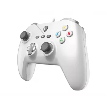 Kabelgebundener USB-Gaming-Controller MSI FORCE GC200 WHITE — ergonomisches Design, kabelgebundene Verbindung
