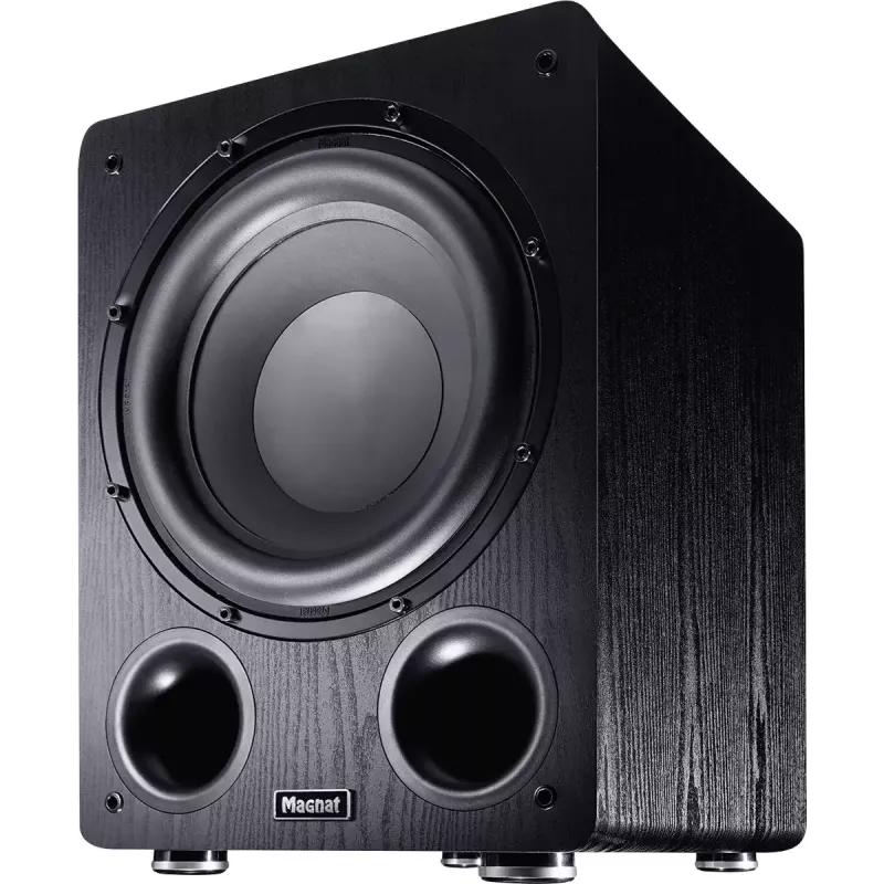 Aktiver Subwoofer Magnat Alpha RS12 — 12-Zoll-Treiber, 120 W RMS, 20–200 Hz, Klasse D, schwarz