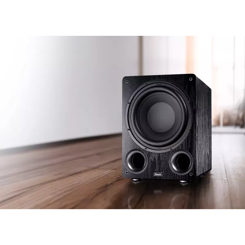 Aktiver Subwoofer Magnat Alpha RS12 — 12-Zoll-Treiber, 120 W RMS, 20–200 Hz, Klasse D, schwarz