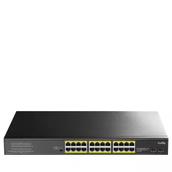 CUDY Gigabit PoE+ Switch 24-Port mit 2 Gigabit SFP-Ports Modell GS1028PS2