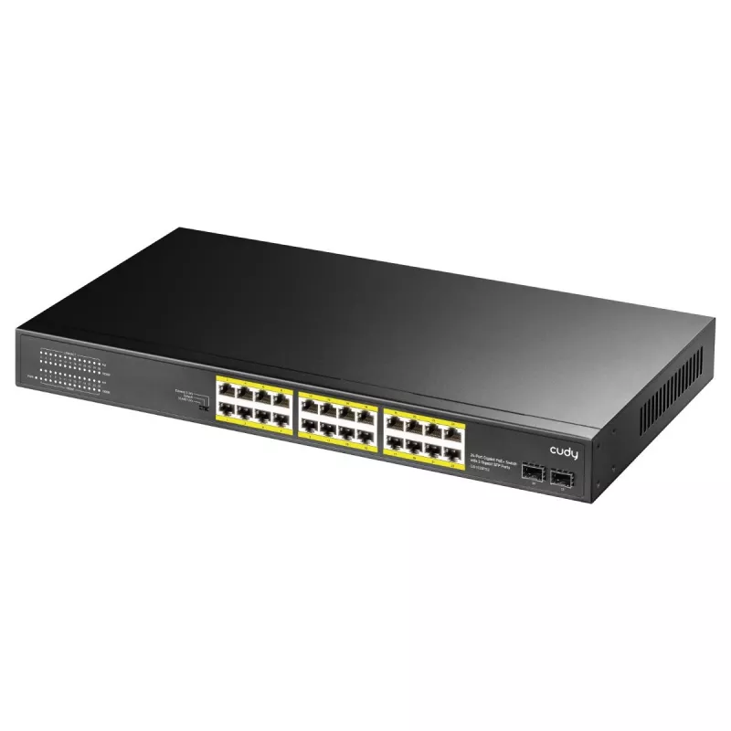 CUDY Gigabit PoE+ Switch 24-Port mit 2 Gigabit SFP-Ports Modell GS1028PS2