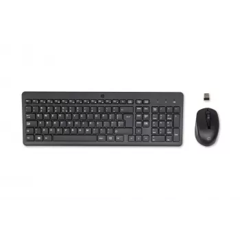 HP 330 Wireless-Maus- und Tastaturkombination, Full-Size (100 %), Kabellos, RF Wireless, QWERTY, Schwarz, Maus inklusive