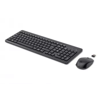 HP 330 Wireless-Maus- und Tastaturkombination, Full-Size (100 %), Kabellos, RF Wireless, QWERTY, Schwarz, Maus inklusive