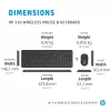 HP 330 Wireless-Maus- und Tastaturkombination, Full-Size (100 %), Kabellos, RF Wireless, QWERTY, Schwarz, Maus inklusive