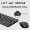 HP 330 Wireless-Maus- und Tastaturkombination, Full-Size (100 %), Kabellos, RF Wireless, QWERTY, Schwarz, Maus inklusive