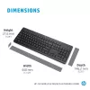 HP 230 Wireless-Maus-und-Tastatur-Kombination, Full-Size (100%), Wireless, RF Wireless, Membran, Schwarz, Maus enthalten