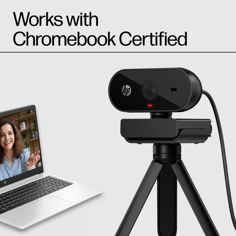 HP 320 FHD Webcam, 1920 x 1080 Pixel, Full HD, 30 fps, Home, USB, Schwarz