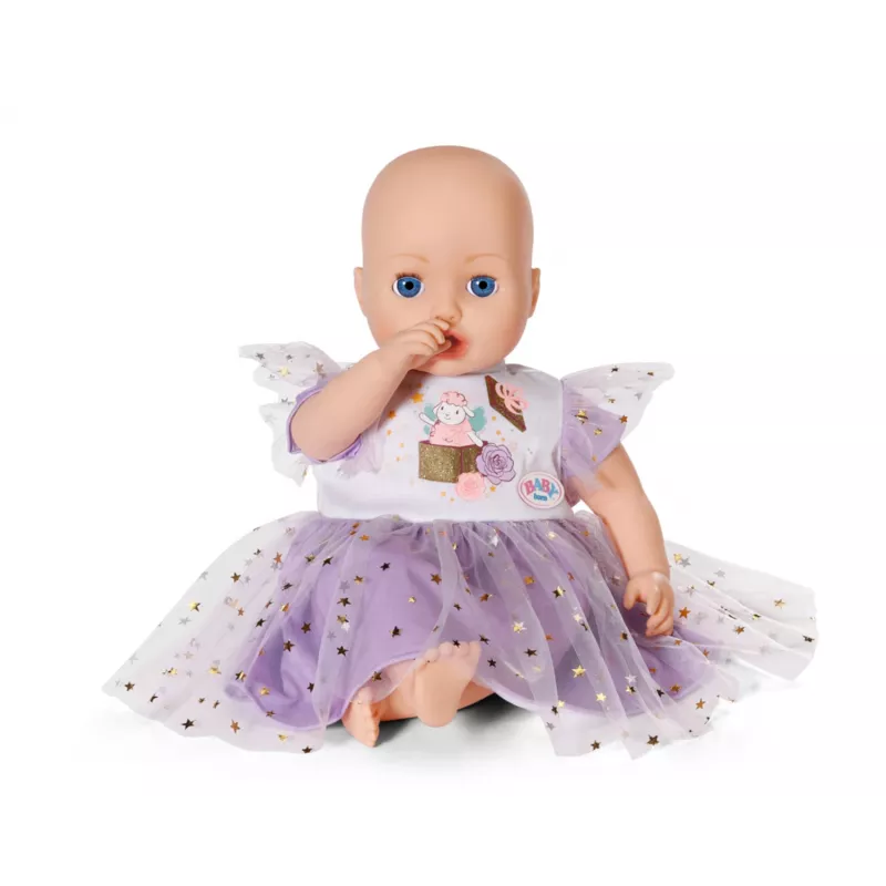 Puppenkleid ZAPF BABY born Lila Tutu-Kleid für 43 cm Puppen, Stoff, mehrfarbig, faltbar, Alter 3+