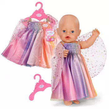 Puppenkleid ZAPF BABY born Rainbow-Nachthemd für 3–12 Jahre, Textil, mehrfarbig, faltbar