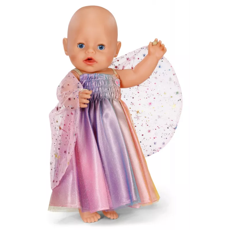 Puppenkleid ZAPF BABY born Rainbow-Nachthemd für 3–12 Jahre, Textil, mehrfarbig, faltbar