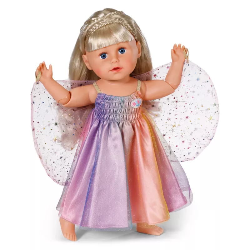 Puppenkleid ZAPF BABY born Rainbow-Nachthemd für 3–12 Jahre, Textil, mehrfarbig, faltbar