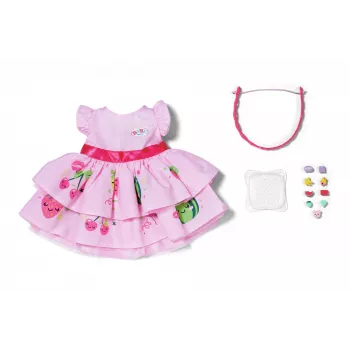 Puppenkleid ZAPF BABY born Kleid mit Pinplay für 43 cm Puppe, mehrfarbig, faltbar, Alter 3+