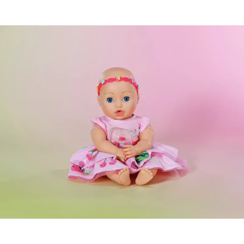 Puppenkleid ZAPF BABY born Kleid mit Pinplay für 43 cm Puppe, mehrfarbig, faltbar, Alter 3+