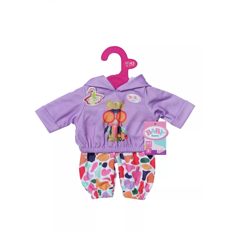 Puppenkleidungsset ZAPF BABY born Hoodie Outfit für 43 cm Puppen, mehrfarbig, empfohlenes Alter 3+
