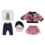 Puppenkleidungsset ZAPF BABY born Glam-Outfit für 43 cm Puppen, mehrfarbig, faltbar, Alter 3+
