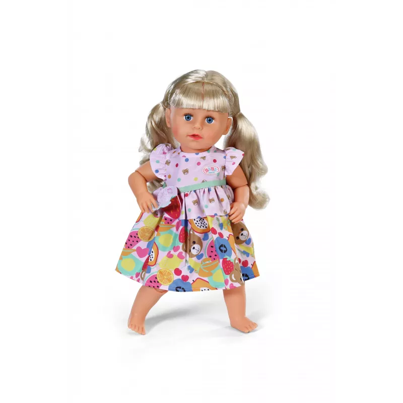 Puppenkleid ZAPF BABY born Kleid Früchte für 43 cm Puppen, mehrfarbig, faltbar, Alter 3+