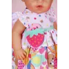 Puppenkleid ZAPF BABY born Kleid Früchte für 43 cm Puppen, mehrfarbig, faltbar, Alter 3+