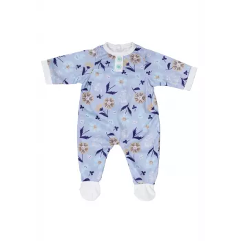 Puppen-Strampler ZAPF BABY born Strampler Blau für 43 cm Puppen, Stoff, faltbar, Alter 3+