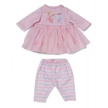 Puppenkleidungsset ZAPF BABY born Kleid Rose für 36 cm Puppen, mehrfarbig, faltbar, Alter 1+