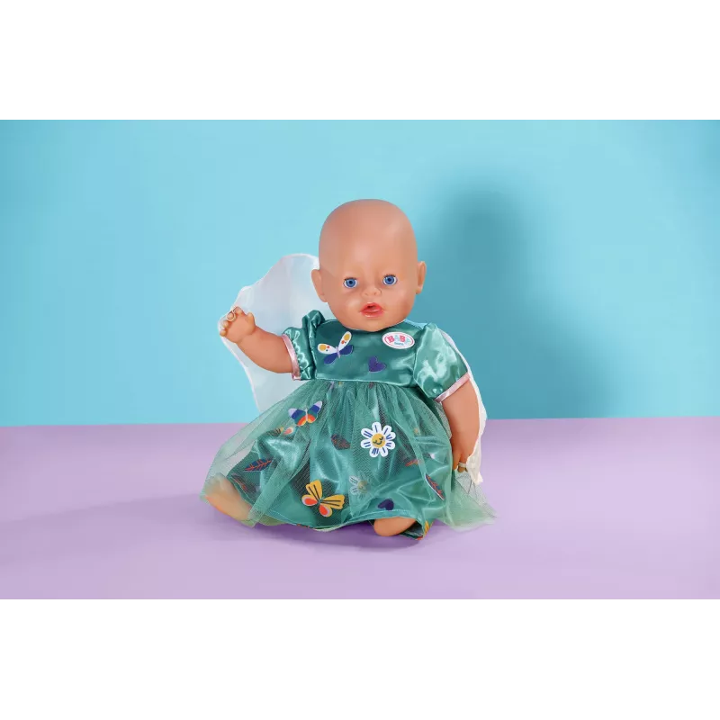 Puppenkleid ZAPF BABY born Feenkleid mit Flügeln für 43 cm Puppen, mehrfarbig, faltbar, für Kinder ab 3 Jahren
