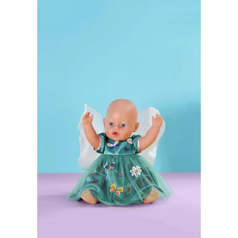 Puppenkleid ZAPF BABY born Feenkleid mit Flügeln für 43 cm Puppen, mehrfarbig, faltbar, für Kinder ab 3 Jahren