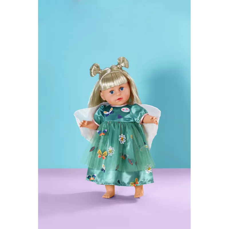 Puppenkleid ZAPF BABY born Feenkleid mit Flügeln für 43 cm Puppen, mehrfarbig, faltbar, für Kinder ab 3 Jahren